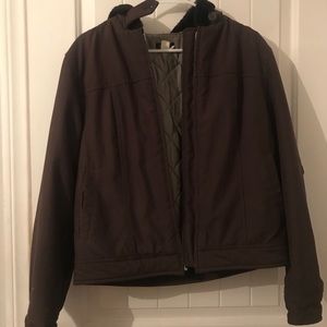 Brown bomber jacket